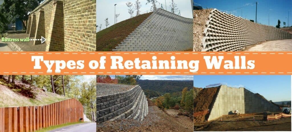 retaining wall types